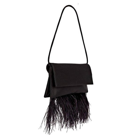 Loeffler Randall Women’s Charlee Feather Flap Clutch Shoulder Bag (MSRP $295) - Picture 2 of 9
